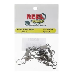 White Label Reel Deals Snap Swivels Size 1 Qty 6