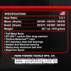 PENN Fierce III 8000 Spinning Reel 9 PENN Fierce III 8000 Spinning Reel -Hot Sale Fishing Store 134200 3 n