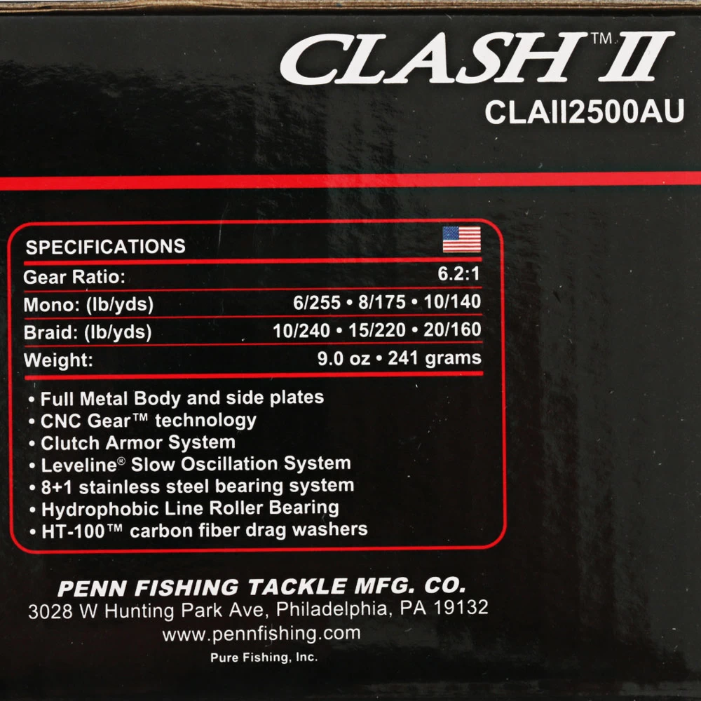 PENN Clash II 2500 Spinning Reel 4 PENN Clash II 2500 Spinning Reel - Image 2