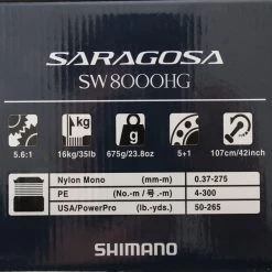 Shimano Saragosa SW A 8000 HG Grappler Type C S82MH Topwater Combo 8ft 2in PE6 2pc 9 Shimano Saragosa SW A 8000 HG Grappler Type C S82MH Topwater Combo 8ft 2in PE6 2pc -Hot Sale Fishing Store 150862 3 n 1
