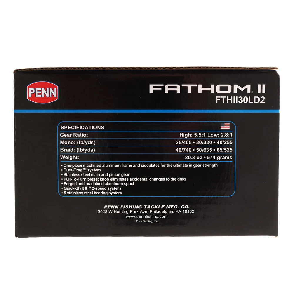 PENN Fathom II 30 2-Speed Lever Drag Reel 4 PENN Fathom II 30 2-Speed Lever Drag Reel - Image 2