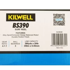 Kilwell Black Shadow 390 3BB Surf Reel Spooled