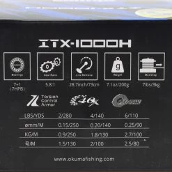 Okuma ITX Carbon 1000H Spinning Reel -Hot Sale Fishing Store 190900 3 n