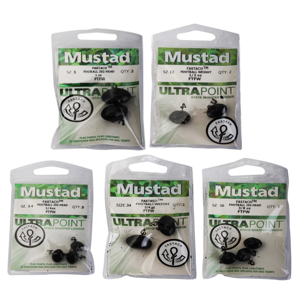 Mustad Fastach Football Jig Head Weights 3 Mustad Fastach Football Jig Head Weights