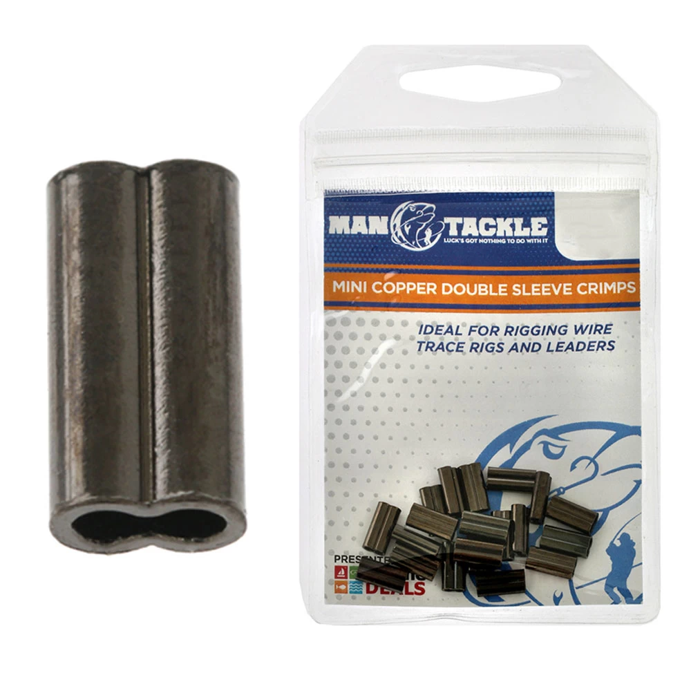 ManTackle Mini Copper Double Sleeve Crimps Qty 20 3 ManTackle Mini Copper Double Sleeve Crimps Qty 20
