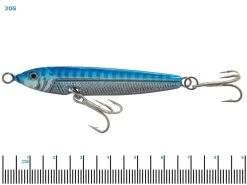 White Label Blue Silver Micro Jig With Twin Treble Hooks -Hot Sale Fishing Store groupedleadfishthooks 3