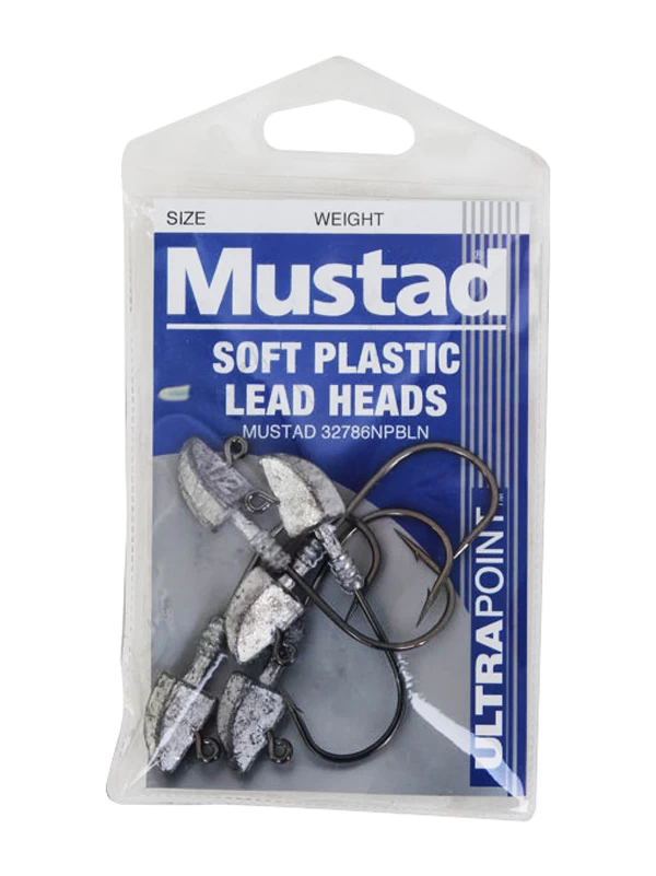Mustad Soft Plastic Lead Jig Heads 2/0 3/8oz Qty 5 4 Mustad Soft Plastic Lead Jig Heads 2/0 3/8oz Qty 5 - Image 2