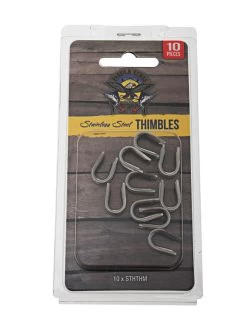 Pakula Stainless Thimble Set - Medium Qty 10 -Hot Sale Fishing Store paasththm10 1