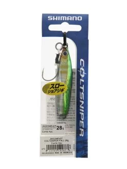 Shimano ColtSniper Flatfall Jig 28g 42T Silver Chartreuse 13 Shimano ColtSniper Flatfall Jig 28g 42T Silver Chartreuse -Hot Sale Fishing Store tcs5020 1
