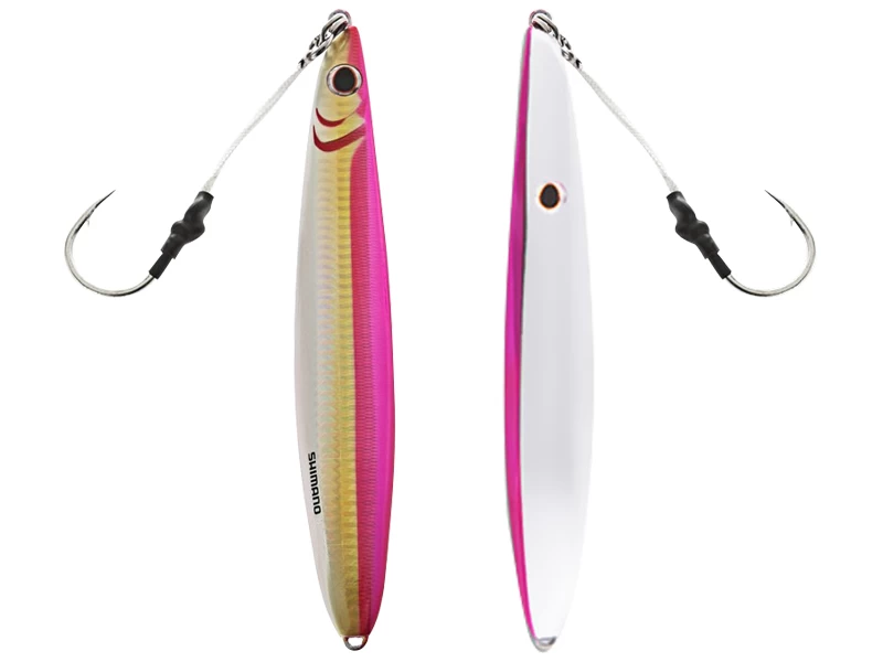 Shimano Butterfly Flat-Side Mechanical Jig Pink Silver 224g 7/0 3 Shimano Butterfly Flat-Side Mechanical Jig Pink Silver 224g 7/0